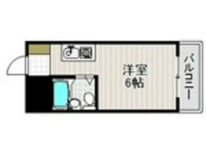 メゾンビブール(ワンルーム/2階)の間取り写真