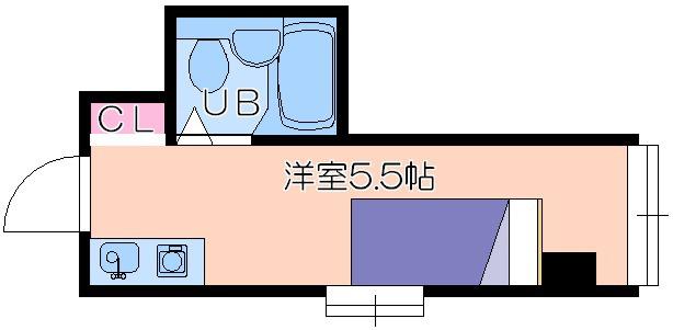 昭和グランドハイツ第二菅栄(ワンルーム/3階)の間取り写真
