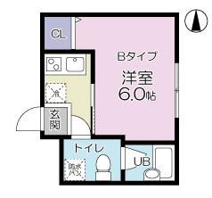 グランシャレー梅島III(1K/3階)の間取り写真
