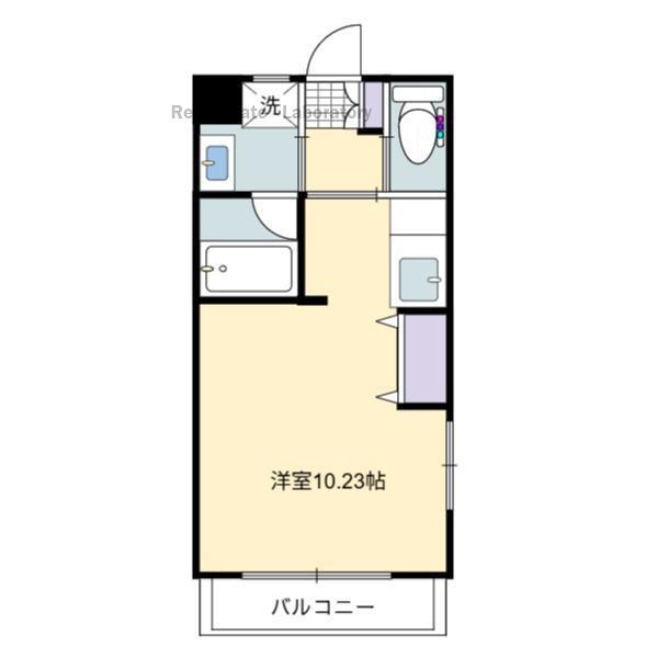 江平東町マンション(1K/5階)の間取り写真