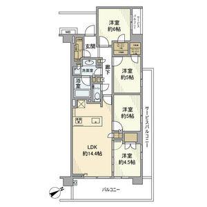 バウス一之江(4LDK/2階)の間取り写真