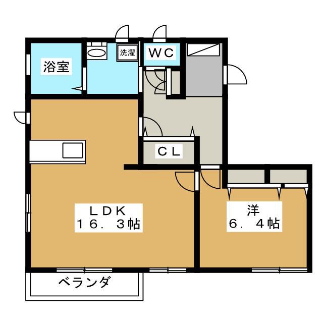 メゾンエクセルII(1LDK/3階)の間取り写真