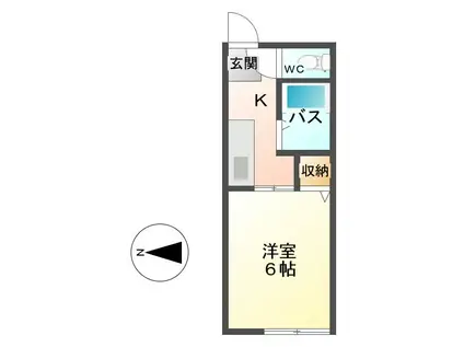 シティハイム山崎A(1K/1階)の間取り写真