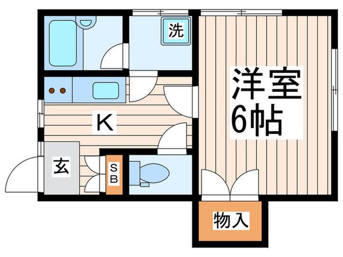 カサデチェリー(1K/2階)の間取り写真