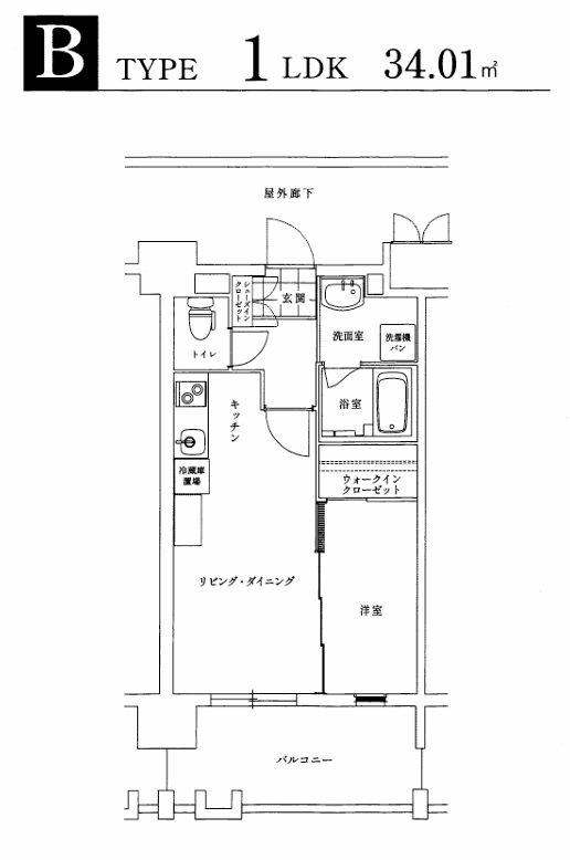 セントフォールTATEIWA(1LDK/2階)の間取り写真
