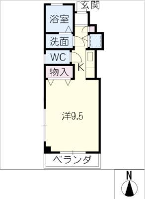 IMAGE(1K/4階)の間取り写真