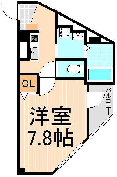 サンパレスM(1K/3階)の間取り写真