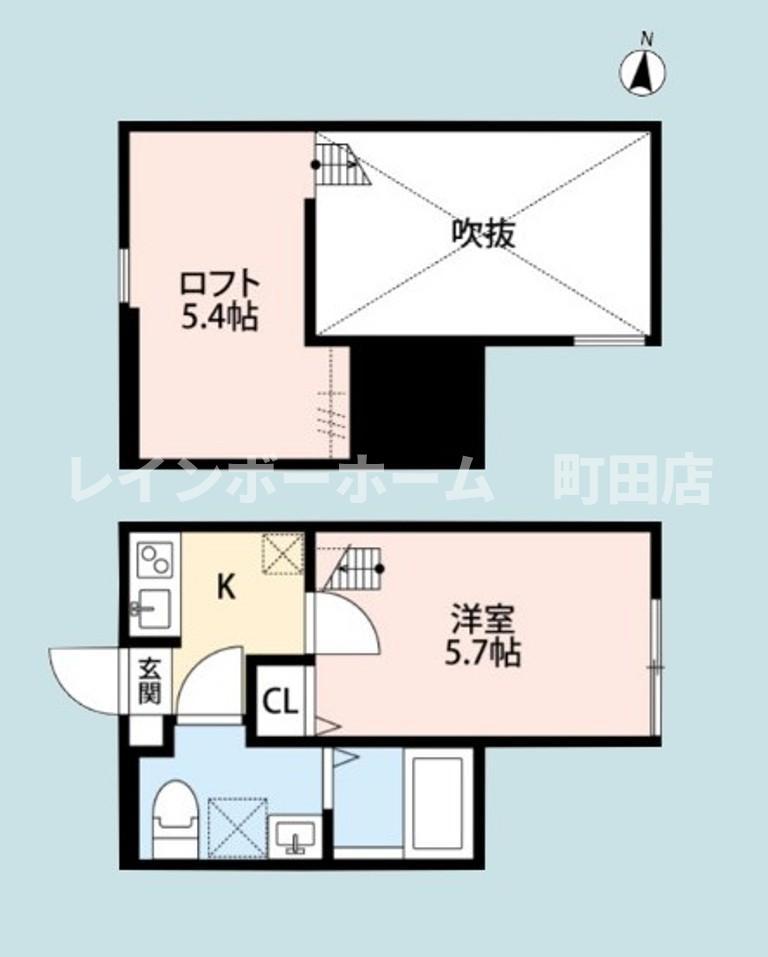 アバントアンパス大和(1K/2階)の間取り写真
