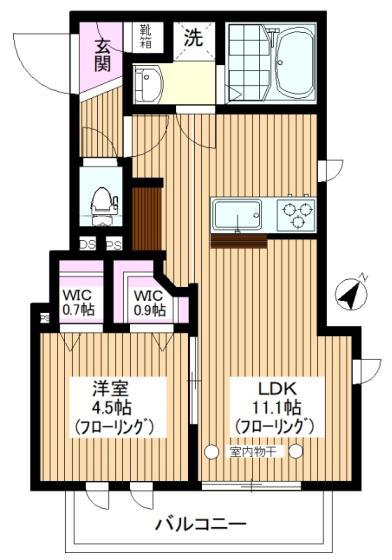 メゾン・ド・プチ・フォンテーヌ(1LDK/3階)の間取り写真