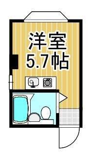 サクラビル(ワンルーム/1階)の間取り写真