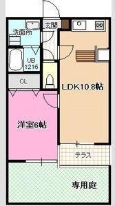 エミネンスオタイII(1LDK/1階)の間取り写真