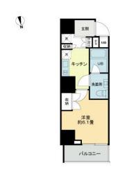 VIOR文京関口(1K/3階)の間取り写真