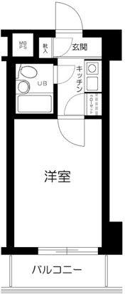 グローリア初穂椎名町(1K/12階)の間取り写真