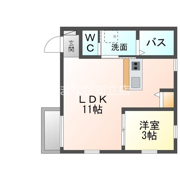 SAGITTARIUS(1LDK/2階)の間取り写真