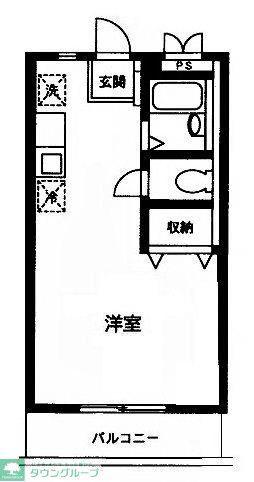 エクセレント久地(ワンルーム/2階)の間取り写真