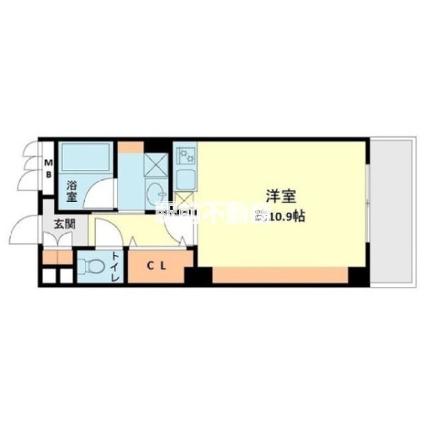 アシュラン アパルトI(ワンルーム/3階)の間取り写真