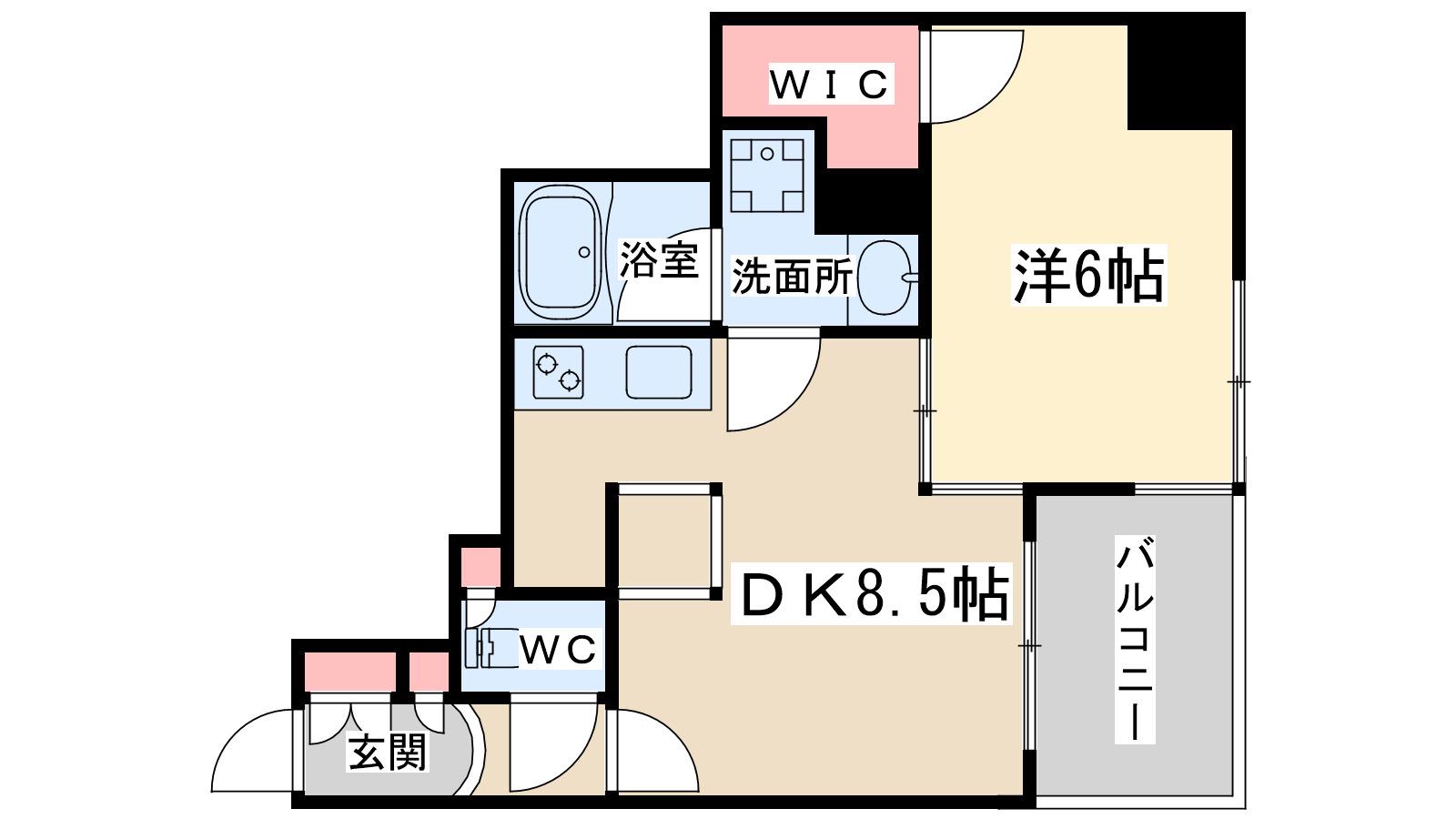 エステムプラザ梅田中崎町2(1DK/5階)の間取り写真