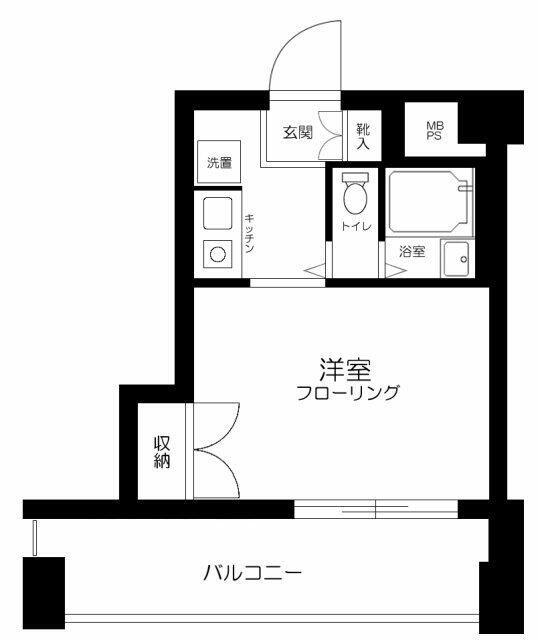 ライオンズマンション三軒茶屋第7(1K/4階)の間取り写真