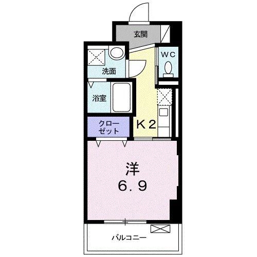 パークサイド K(1K/5階)の間取り写真