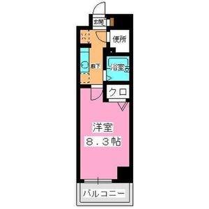 ルミノスコート(1K/3階)の間取り写真