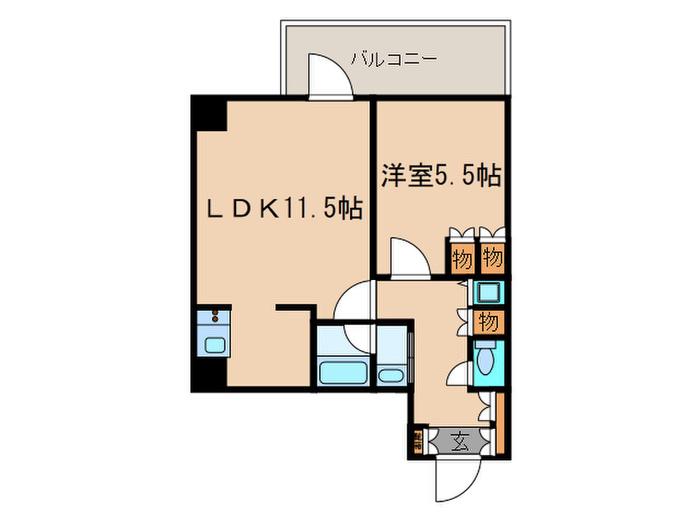 レジディア文京音羽(1LDK/4階)の間取り写真