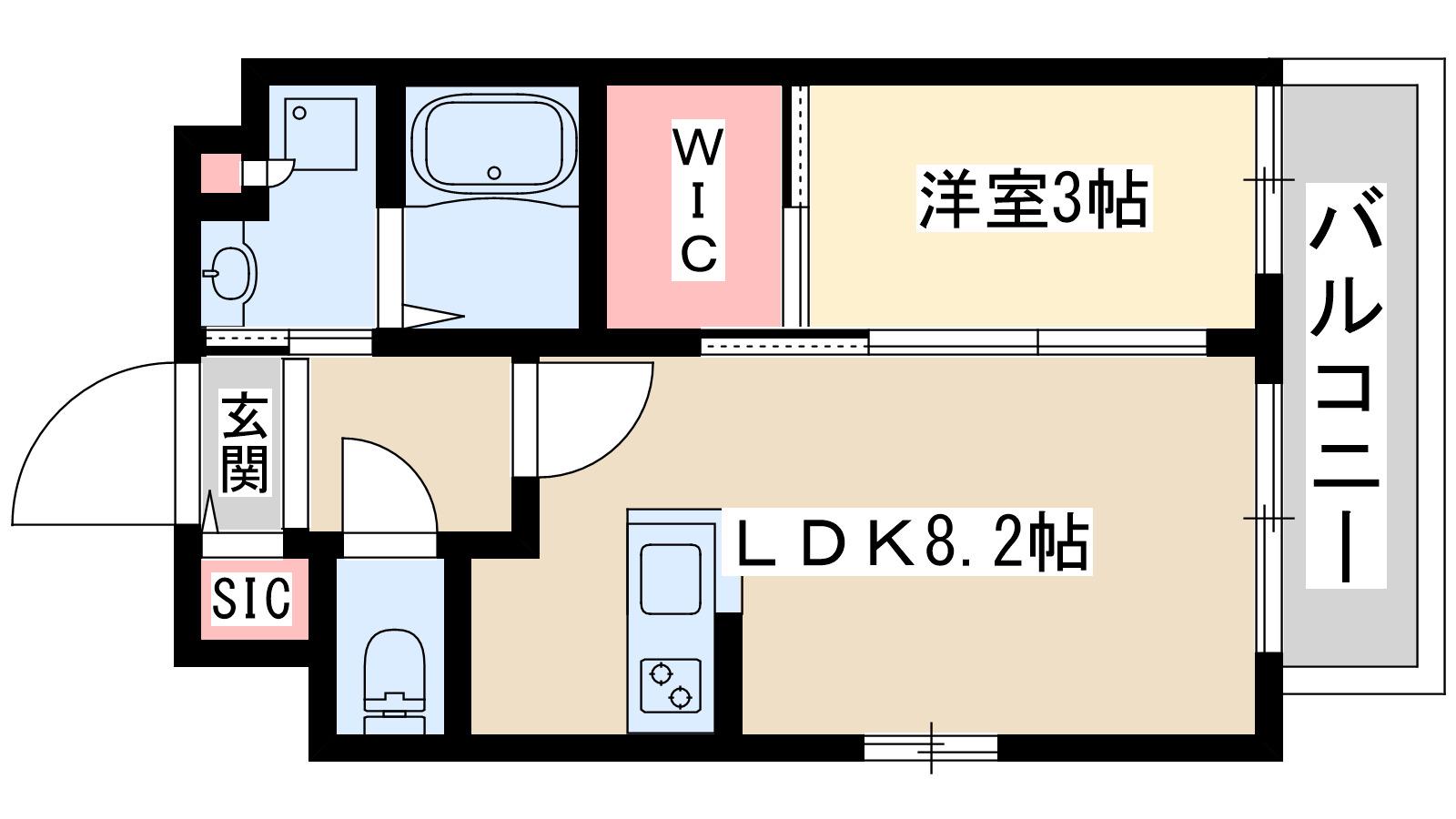 ラグゼ新大阪6(1LDK/4階)の間取り写真