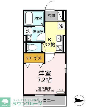 エスペランサ311(1K/3階)の間取り写真