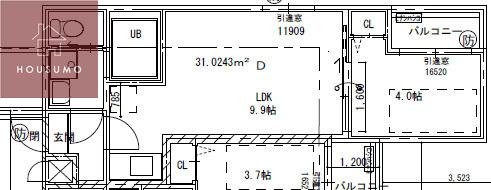 H-MAISON高井田(1LDK/2階)の間取り写真