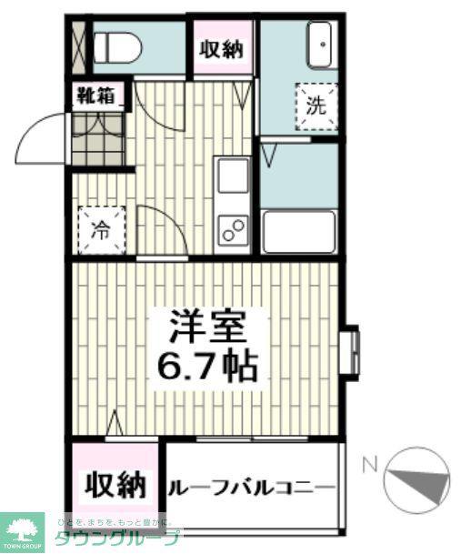 フォレストレジデンス(1K/3階)の間取り写真