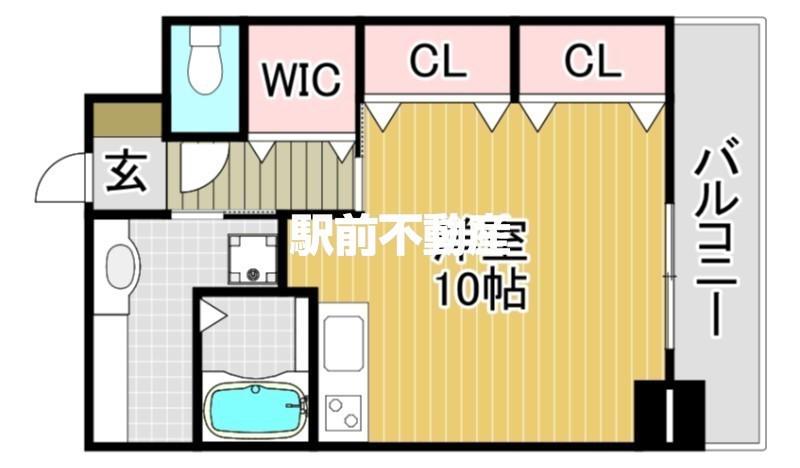 GRAND AI KURUME(ワンルーム/5階)の間取り写真