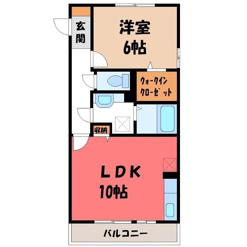 プライム パークス(1LDK/3階)の間取り写真