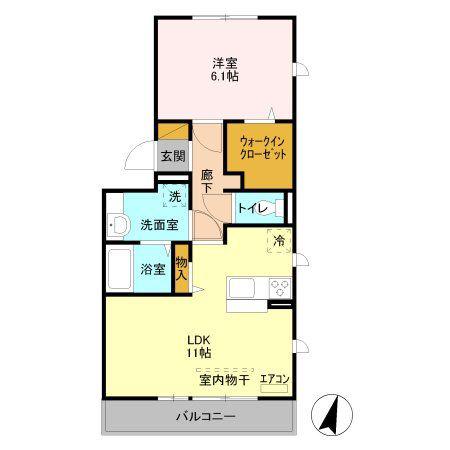 エミネンス武蔵浦和(2LDK/2階)の間取り写真