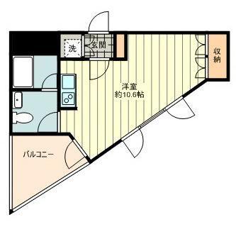 RODIA立川(ワンルーム/3階)の間取り写真
