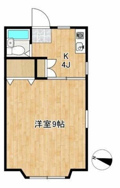 リディアメゾン所沢(1K/2階)の間取り写真