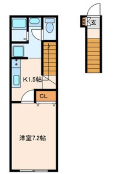 東小岩井3丁目計画(1K/2階)の間取り写真