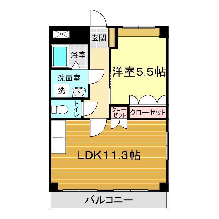 センチュリーコート(1LDK/2階)の間取り写真