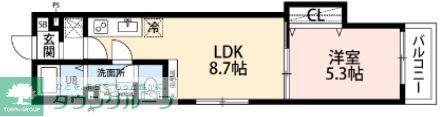 SOLEIL OCT(1LDK/1階)の間取り写真