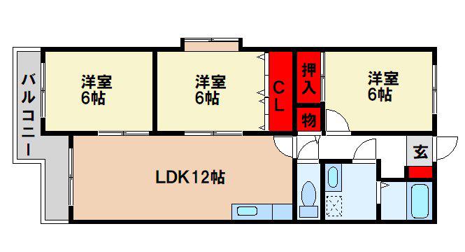 グリーンフィールド 92(3LDK/1階)の間取り写真