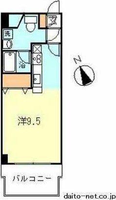 ハーベストヒルズ溝の口2(ワンルーム/2階)の間取り写真