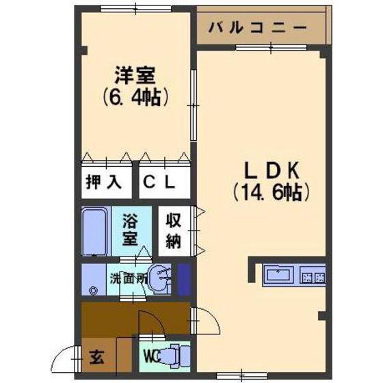 D・FOREST(1LDK/2階)の間取り写真