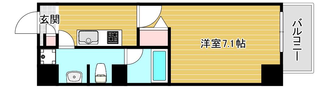 AKASHI ENTERPRISE(1K/7階)の間取り写真