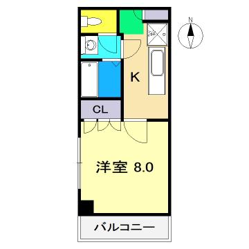 コーポシバフジ(1K/3階)の間取り写真