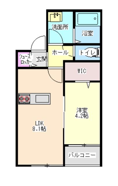 SAE日の出(1LDK/2階)の間取り写真