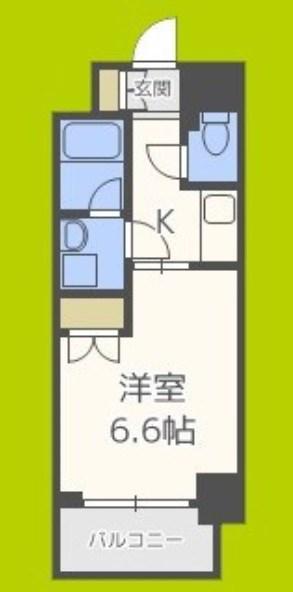 アスヴェル江戸堀(1K/8階)の間取り写真