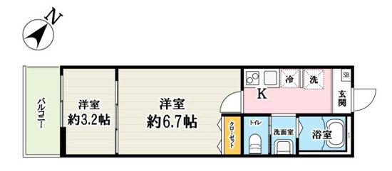 SOLEIL MAISON(2K/2階)の間取り写真