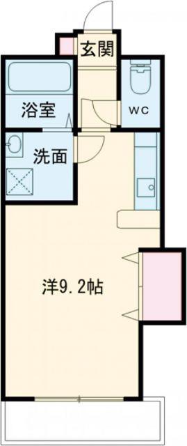 フォレストハイム新屋敷(ワンルーム/3階)の間取り写真