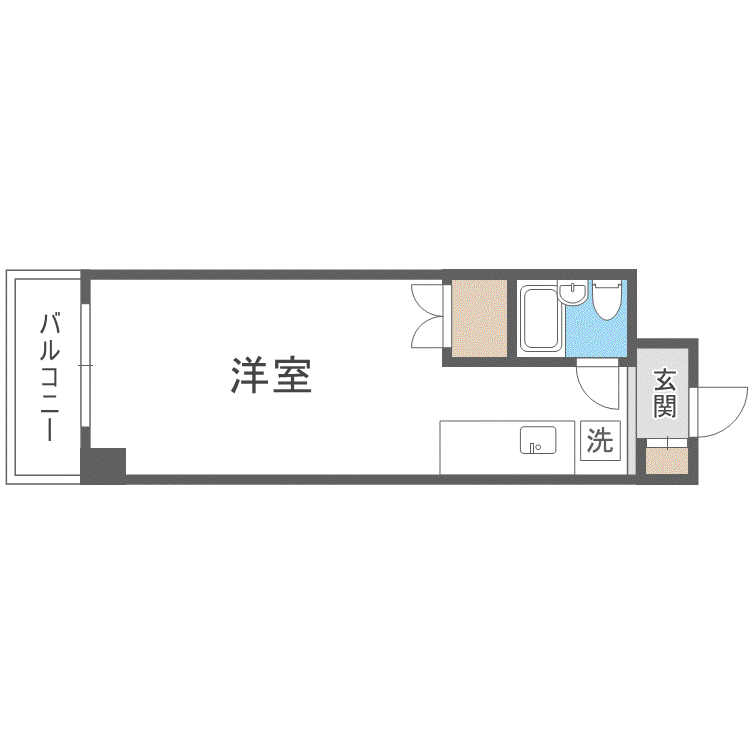 コーポハシモト(1K/8階)の間取り写真