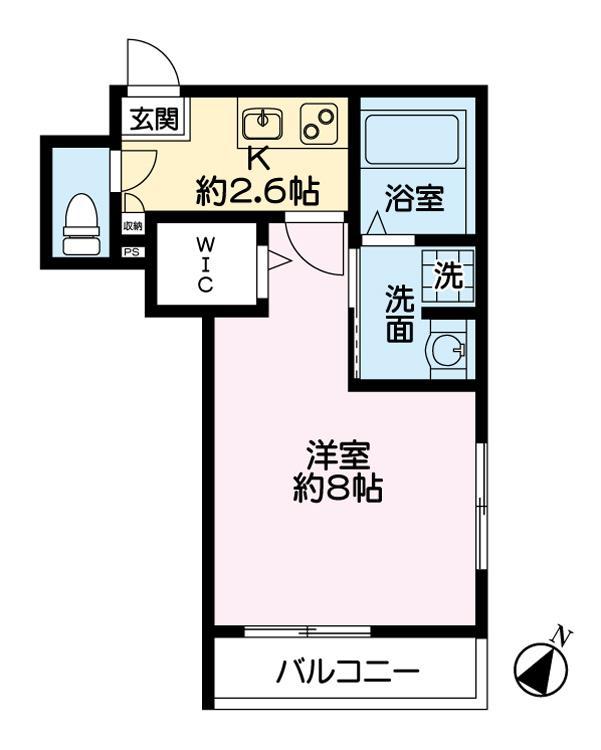 メゾン千奈利(1K/2階)の間取り写真