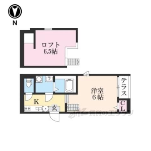 HOKULANI藤森(1K/1階)の間取り写真