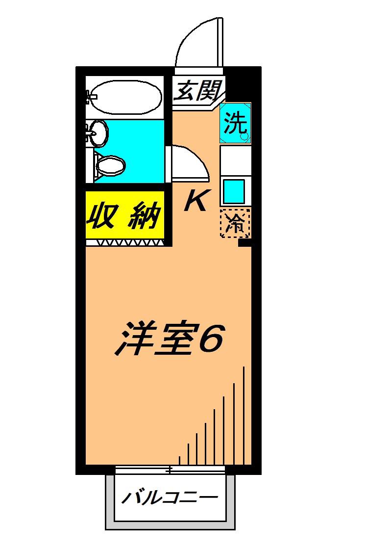 DENFLAT碑文谷(ワンルーム/1階)の間取り写真